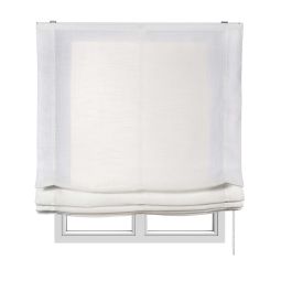 Estor plegable sin varillas, estor paqueto traslúcido  blanco, 120 x 250cm