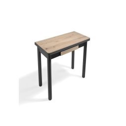 Momma Home mesa cocina extensible POMPEYA , sobre MDF Roble y patas metal
