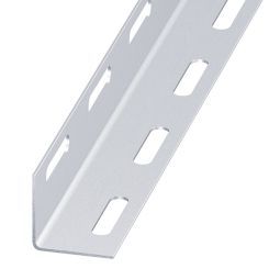 Ángulo de acero perforado galvanizado 100 x 3,8 x 3,8 cm