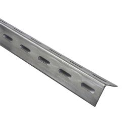 Ángulo perforado de acero laminado 250 x 3,8 x 3,8 cm