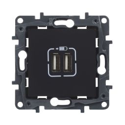 Cargador USB x2 antracita Legrand Niloe Step