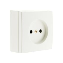 Base de enchufe de superficie blanco