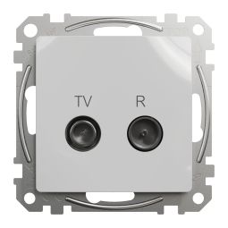 Toma tv/fm New Sedna interm 7 db Aluminio Schneider