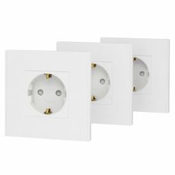 Pack 3 bases Schuko blanco Schneider
