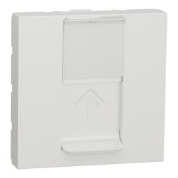 Toma teléfono rj45 cat.5e utp 2 módulos New Unica Blanco Polar Schneider