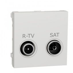 Toma tv/fm/sat Final New Unica Blanco Polar Schneider