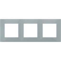 Marco triple horizontal "delta viva" siemens gris
