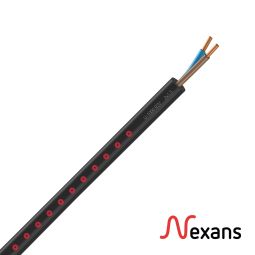 Cable U-1000 R2V 2x1,5mm negro Nexans al corte 1m