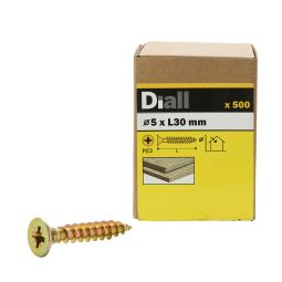 500 TORNILLOS PARA MADERA ABI PZ 5x30 MM DIALL