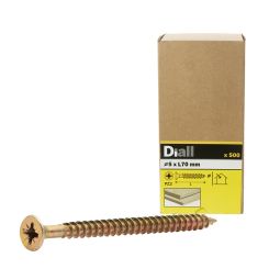 500 TORNILLOS PARA MADERA ABI PZ 5x70 MM DIALL