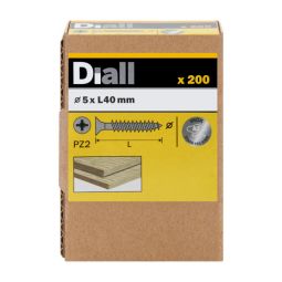 200 Tornillos para madera INOX 5x40 mm Diall