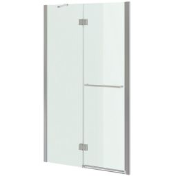 Mampara de ducha semi pivotante transparente 195x120cm naya