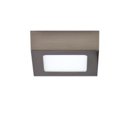 Plafón led 9,8 w cuadrado cromo