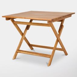 Mesa de jardín plegable 90x90x75cm de madera de Acacia Denia