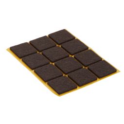 Deslizador fieltro adhesivo 24x24 mm diall 12 uds