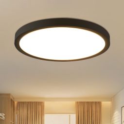 Nettlife lámpara de techo LED blanco frío 15 w negro diámetro 22 cm