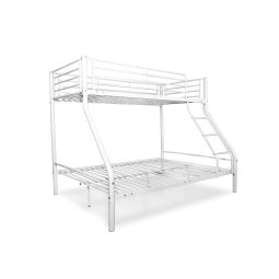 Litera de matrimonio metalica blanco