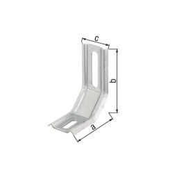 Escuadra 3 partes con nervio 80 x 30 x 72 mm