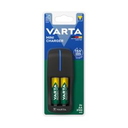 Cargador mini + 2 pilas recargables aa varta