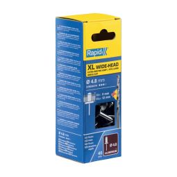 Remaches ø4.8x16mm XL aluminio con broca 40 uds