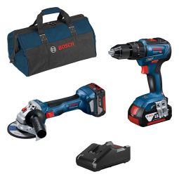 Percutor + amoladora 18V con 2 baterias 4Ah Bosch