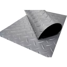 Suelo PVC| 100% PVC| estrias gris| 1mm| 140x200cm
