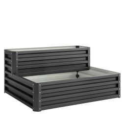 Jardinera 120x101x58 cm acero color gris Outsunny