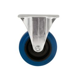 Rueda fija ø 10 cm con pletina azul