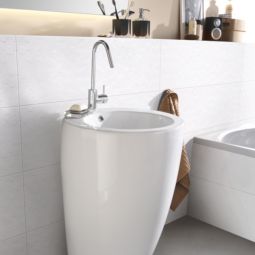 Azulejo blanco aragone decor 30x90 cm