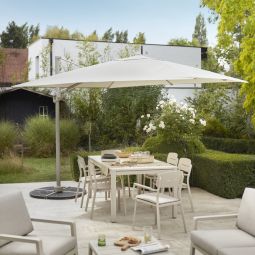 Mesa de jardín extensible 180x100x75cm de aluminio Santorin