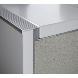 Perfil escalón recto aluminio 11 mm Brenner
