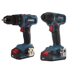 Set taladro percutor y atornillador impacto 18V Erbauer