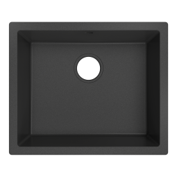 Fregadero cuarzo compacto negro Lisalie 1 seno 55x46cm Cooke & Lewis
