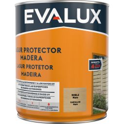 Lasur agua mate roble 750 ml Evalux