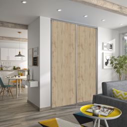 Puerta corredera roble 240 x 62 cm