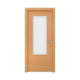 Puerta de Interior acristalada Carina roble izquierda 82,5 cm