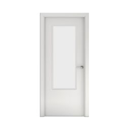 Puerta de Interior acristalada Carina blanco izquierda 72,5 cm