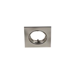 Bisel para foco downlight empotrable cuadrado cromo cepillado Cooke & Lewis