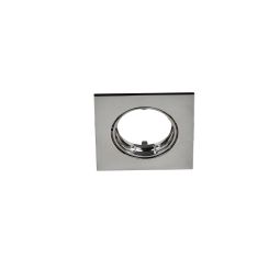 Bisel para foco downlight empotrable cuadrado cromo Cooke & Lewis
