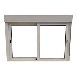 Ventana aluminio corredera persiana blanco 116x150 cm