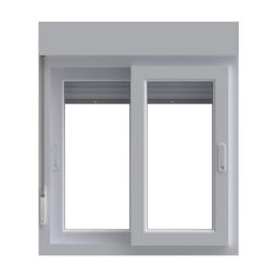 Ventana de PVC corredera con persiana blanca 117x100cm