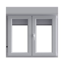 Ventana PVC oscilobatiente persiana blanco 6 cámaras 117x120 cm Geom