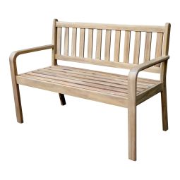 Banco de jardín de madera de Acacia con respaldo Riveo GoodHome