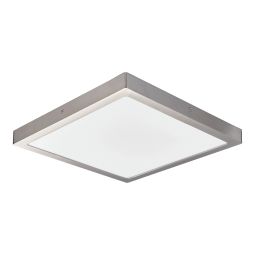 Plafón led cuadrado metálico cromo Hestia 40cm Cooke & Lewis