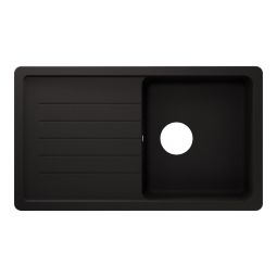 Fregadero cuarzo negro Alaire 1 seno + escurridor 50x80cm Cooke & Lewis
