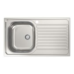 Fregadero compacto inoxidable Jabiri 1 seno + escurridor 76x43,5cm