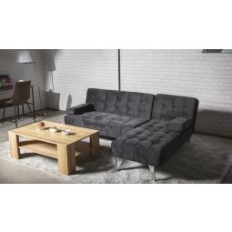 Sofá chaise longue aroa-xs terciopelo de 3 plazas