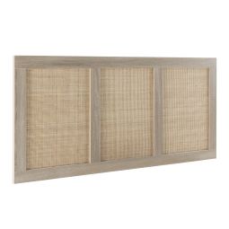 Cabecero de cama musa 165 x 60 cm color roble, ratán natural
