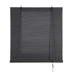 Storesdeco | estor de bambú, estor enrollable lamas gris, 150x175 cm