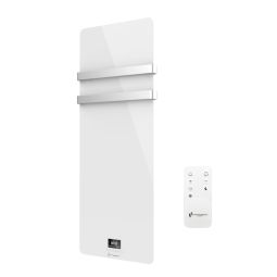 Secador de toallas eléctrico de cristal omiros sannover 850 w blanco